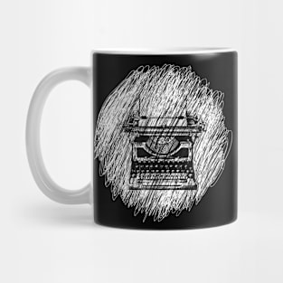 doodle vintage typewriter Mug